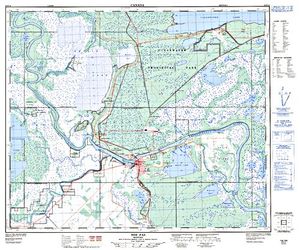 NTS 50k map for Saskatchewan River, Saskatchewan