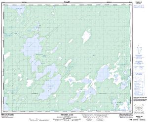NTS 50k map for Clearwater Lake, Manitoba