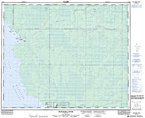 NTS 50k map for North Poplar River, Manitoba