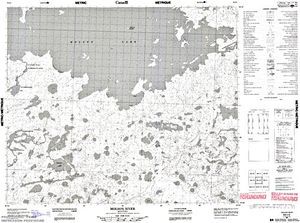 NTS 50k map for Bolton River, Manitoba
