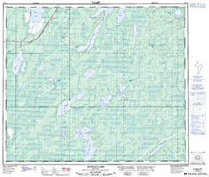 NTS 50k map for Clarke Lake, Manitoba