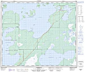 NTS 50k map for Cormorant Lake, Manitoba