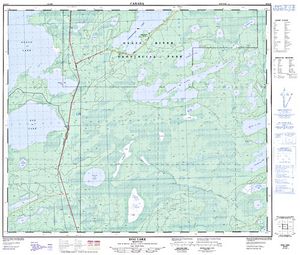 NTS 50k map for Simonhouse Lake, Manitoba