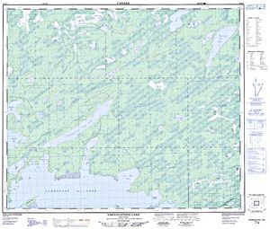 NTS 50k map for Cormorant Lake, Manitoba