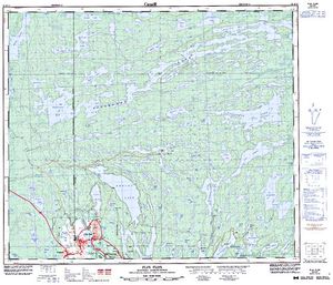NTS 50k map for Athapapuskow Lake, Saskatchewan