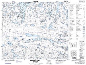 NTS 50k map for Amisk Lake, Saskatchewan