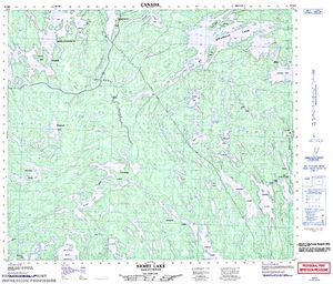 NTS 50k map for Kipahigan Lake, Saskatchewan