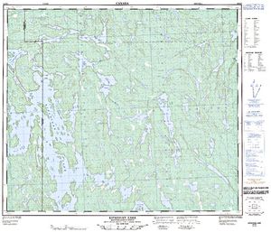 NTS 50k map for Kipahigan Lake, Saskatchewan