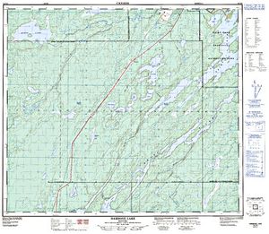 NTS 50k map for Paint Lake, Manitoba