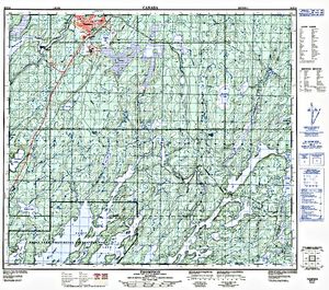 NTS 50k map for Paint Lake, Manitoba