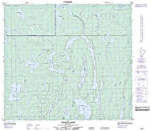 NTS 50k map for Sickle Lake, Manitoba