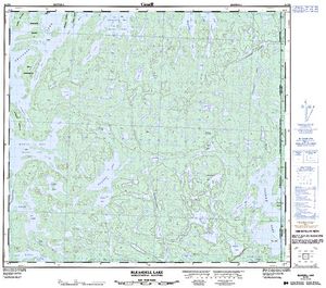 NTS 50k map for Reindeer Lake, Saskatchewan