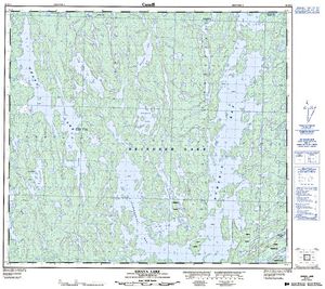 NTS 50k map for Reindeer Lake, Saskatchewan