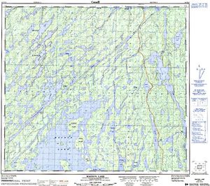 NTS 50k map for Davin Lake, Saskatchewan