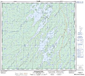 NTS 50k map for Davin Lake, Saskatchewan