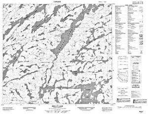 NTS 50k map for Wathaman River, Saskatchewan