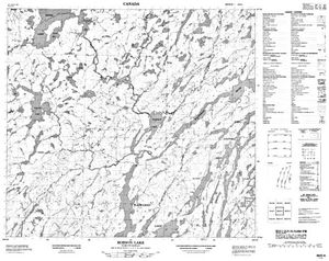 NTS 50k map for Wathaman River, Saskatchewan