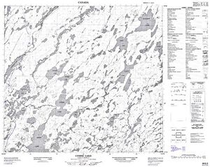 NTS 50k map for Courtenay Lake, Saskatchewan