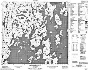 NTS 50k map for Reindeer Lake, Saskatchewan