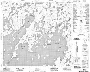 NTS 50k map for Reindeer Lake, Saskatchewan