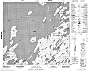 NTS 50k map for Wollaston Lake, Saskatchewan