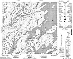 NTS 50k map for Wollaston Lake, Saskatchewan