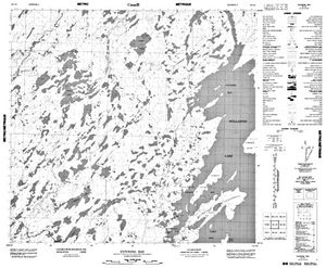 NTS 50k map for Wollaston Lake, Saskatchewan