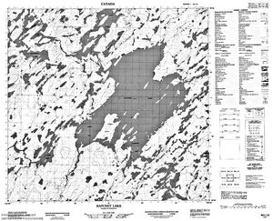 NTS 50k map for Wollaston Lake, Saskatchewan