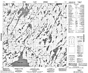 NTS 50k map for Milton Lake, Saskatchewan