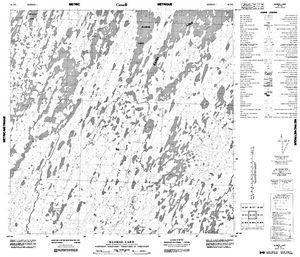 NTS 50k map for Kasba Lake, Northwest Territories
