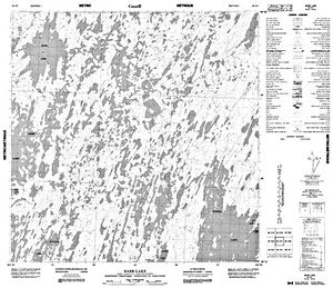 NTS 50k map for Kasba Lake, Northwest Territories