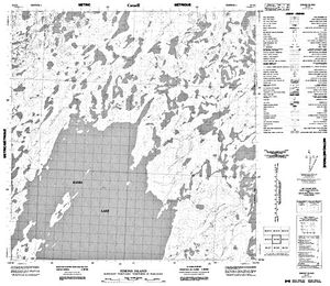 NTS 50k map for Kasba Lake, Northwest Territories