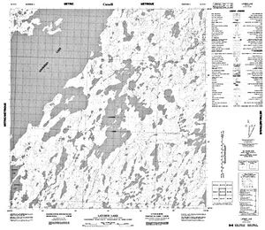 NTS 50k map for Kasba Lake, Northwest Territories