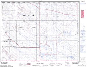 NTS 50k map for Milk River Lake, Alberta
