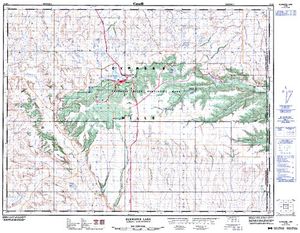 NTS 50k map for REESOR LAKE, Alberta