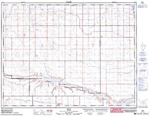 NTS 50k map for SHERBURNE LAKE, Alberta