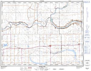 NTS 50k map for South Saskatchewan River, Alberta