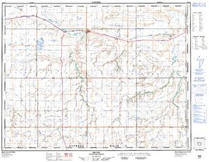 NTS 50k map for CAVAN LAKE, Alberta