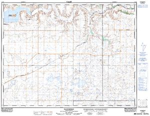 NTS 50k map for Cypress Lake, Saskatchewan