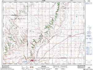 NTS 50k map for Frenchman River, Saskatchewan