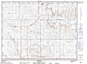 NTS 50k map for Frenchman River, Saskatchewan