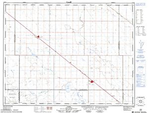 NTS 50k map for Souris River, Saskatchewan