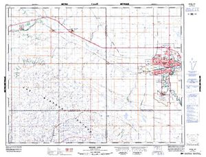 NTS 50k map for Sandy Creek, Saskatchewan