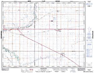 NTS 50k map for Moose Jaw River, Saskatchewan