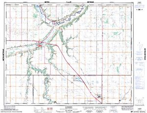 NTS 50k map for Qu'Appelle River, Saskatchewan