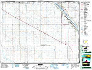 NTS 50k map for Qu'Appelle River, Saskatchewan