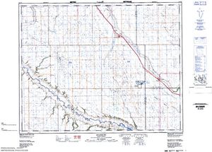 NTS 50k map for Qu'Appelle River, Saskatchewan