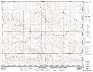 NTS 50k map for Braddock Reservoir, Saskatchewan
