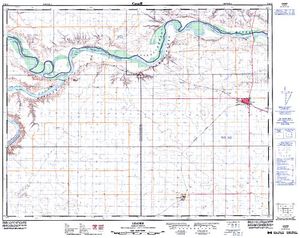 NTS 50k map for Lake Diefenbaker, Saskatchewan