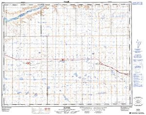 NTS 50k map for Lake Diefenbaker, Saskatchewan